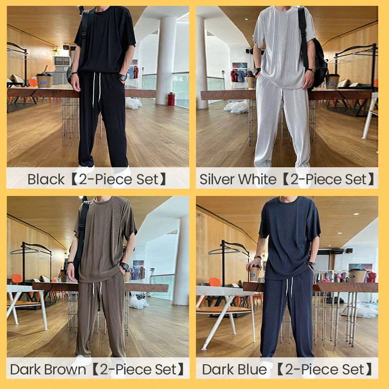 🔥🔥  Costume décontracté homme en soie de glace