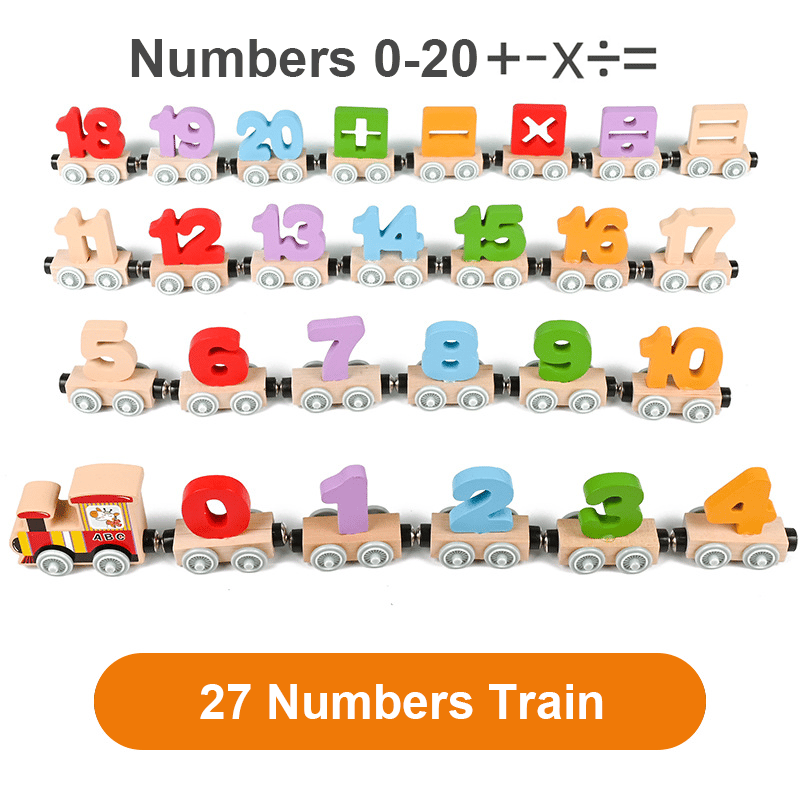 🔥Puzzle magnétique avec chiffres et lettres, voiture en bois