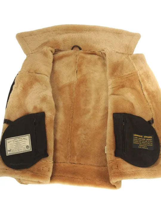 📢📢60 % de réduction !!! ✨VESTE BOMBER EN PEAU DE MOUTON