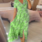 👗 50% DE RÉDUCTION ! 💃 Robe Longue à Col en V Imprimée – Coupe Élégante, Tissu Confortable & Style Polyvalent ✨