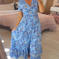 👗 50% DE RÉDUCTION ! 💃 Robe Longue à Col en V Imprimée – Coupe Élégante, Tissu Confortable & Style Polyvalent ✨