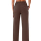🍂🎁Soldes d'automne - 50 % de réduction🩷Pantalon ample minimaliste taille haute à jambes droites en stretch pour grandes tailles