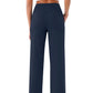 🍂🎁Soldes d'automne - 50 % de réduction🩷Pantalon ample minimaliste taille haute à jambes droites en stretch pour grandes tailles