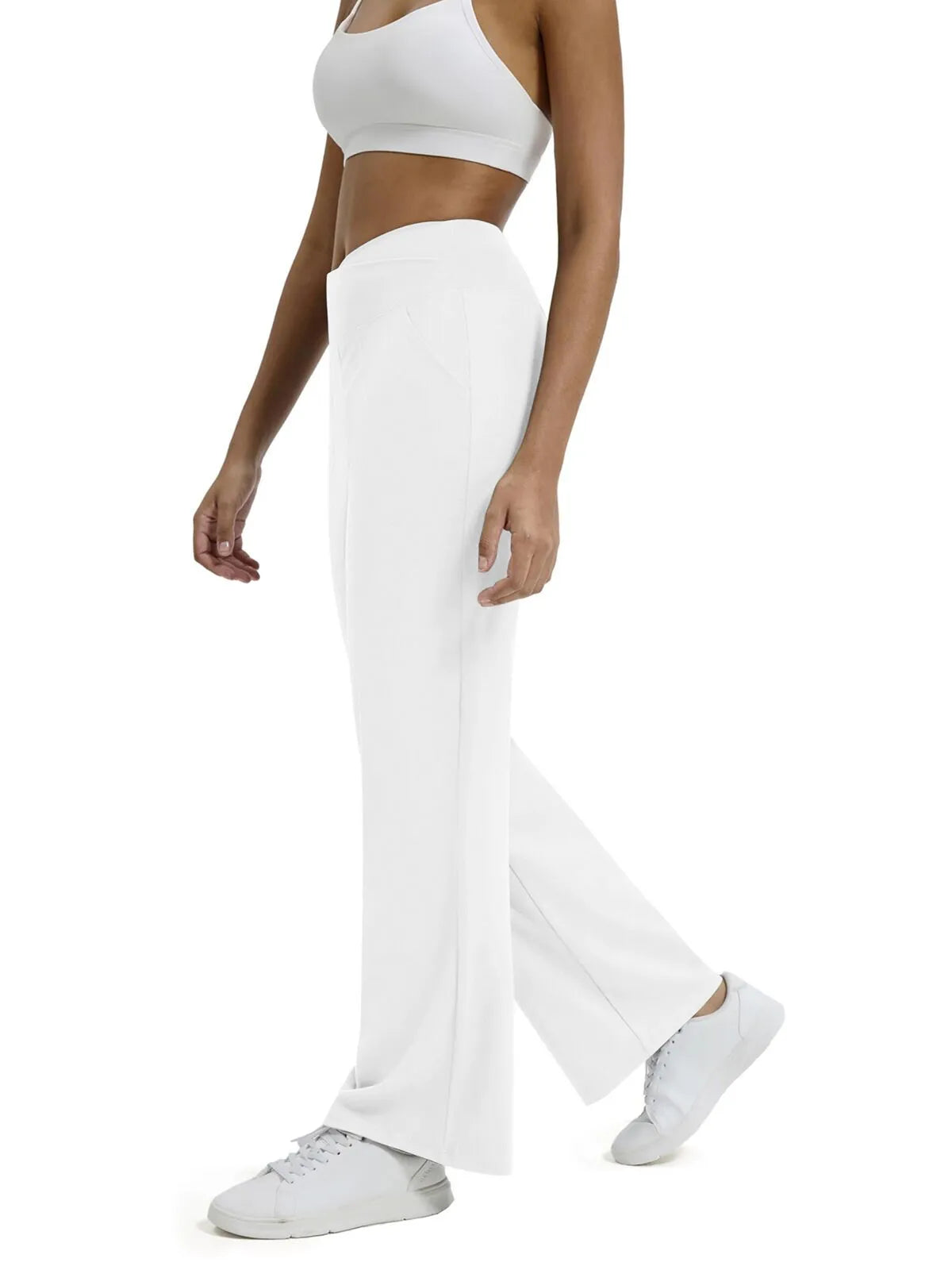 🍂🎁Soldes d'automne - 50 % de réduction🩷Pantalon ample minimaliste taille haute à jambes droites en stretch pour grandes tailles