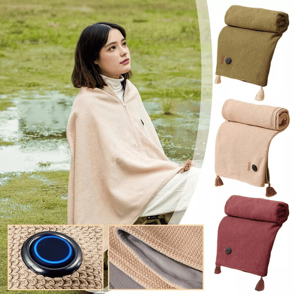 🔥Soldes de Noël - Jusqu'à 50% de réduction❄️Couverture chauffante électrique portable à fermeture éclair douce☀️Réchauffez tout l'hiver