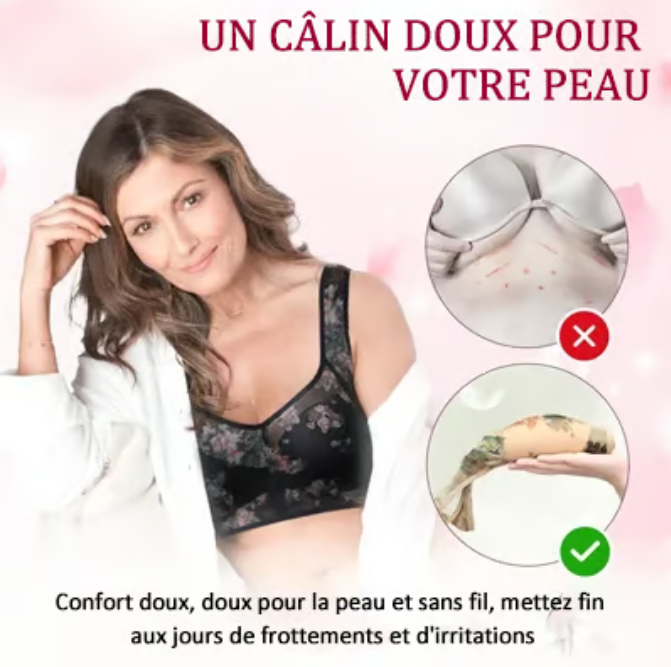🎁Dernier jour-Achetez 1 Gratuit 1😍Soutien-gorge confort rafraîchissant en dentelle de soie glacée