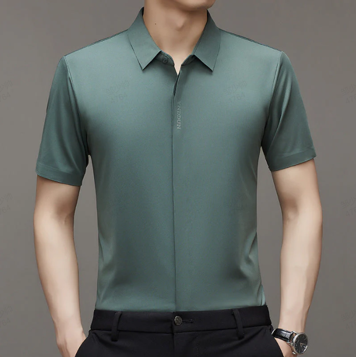 🔥 Offre à moitié prix🔥Chemise d'affaires en soie Quick Dry Ice pour hommes