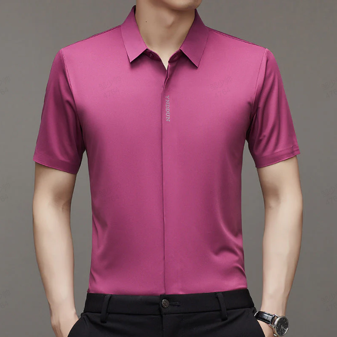 🔥 Offre à moitié prix🔥Chemise d'affaires en soie Quick Dry Ice pour hommes