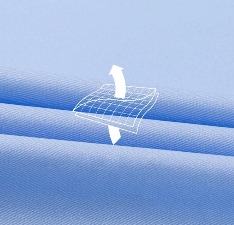 Chemise à manches longues ajustée extensible pour homme