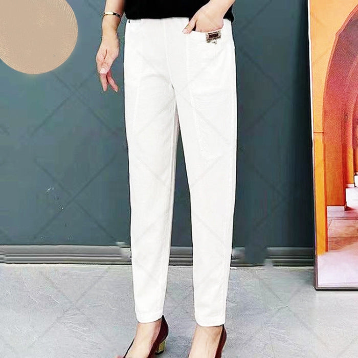 Pantalon en coton à taille élastique pour femme💖💖Promotion du jour -49% OFF