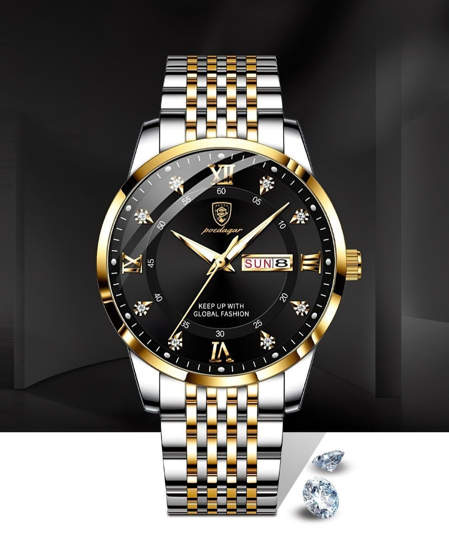 📢📢68 % de réduction !!! 🎅Montre quartz lumineuse et étanche pour homme avec calendrier