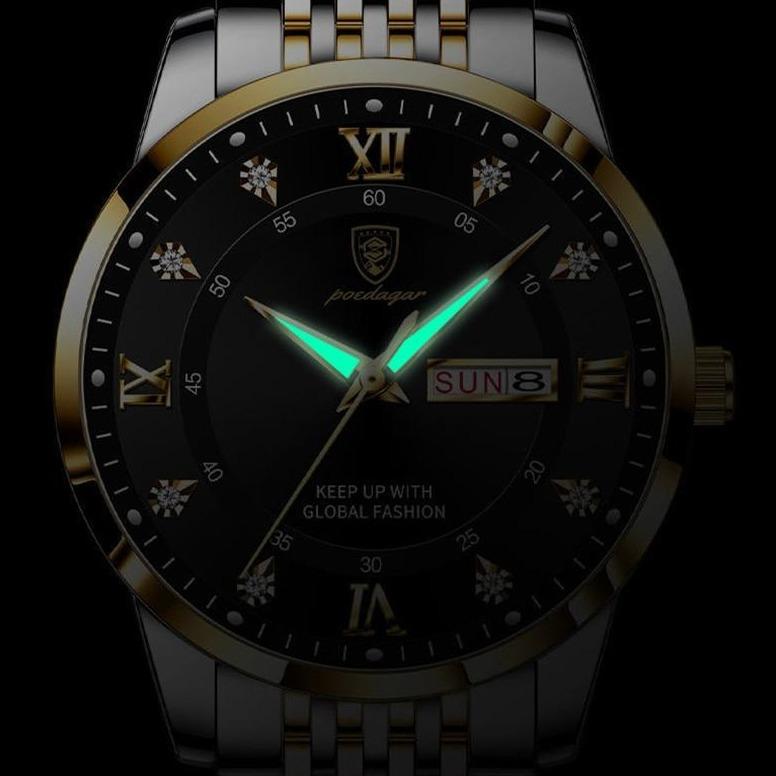 📢📢68 % de réduction !!! 🎅Montre quartz lumineuse et étanche pour homme avec calendrier