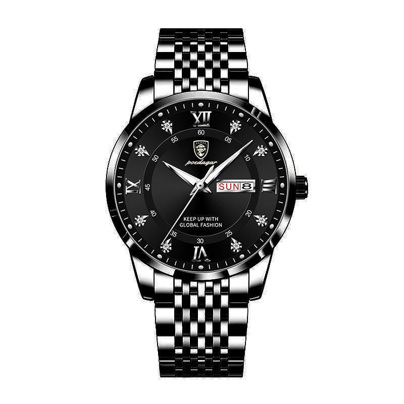 📢📢68 % de réduction !!! 🎅Montre quartz lumineuse et étanche pour homme avec calendrier