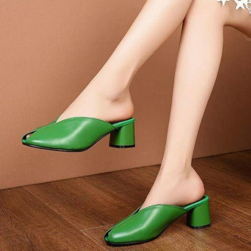 Promotion nouveaux produits -49% OFF🔥Sandales à enfiler à talons hauts et bout ouvert pour femmes d'été