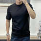 T-shirt d'été simple à col rond en pur coton pour hommes
