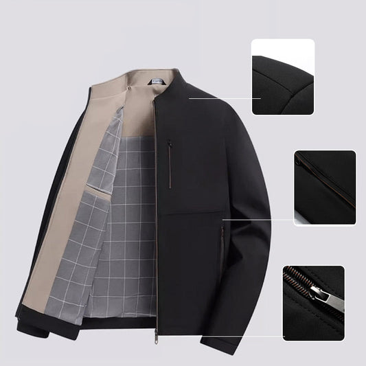 Veste Décontractée à Fermeture Éclair pour Hommes d'Âge Moyen