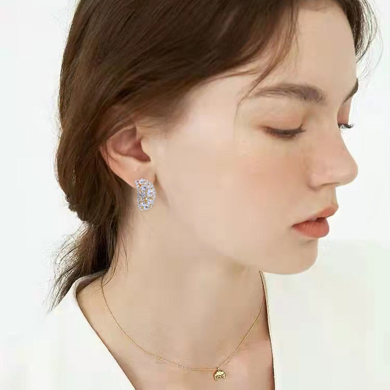 Boucles d'oreilles avec diamants