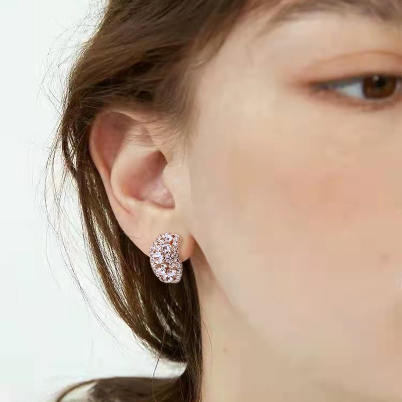 Boucles d'oreilles avec diamants