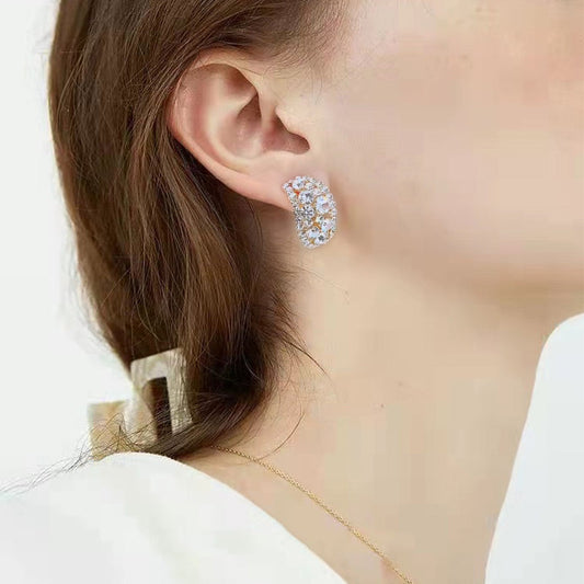 Boucles d'oreilles avec diamants