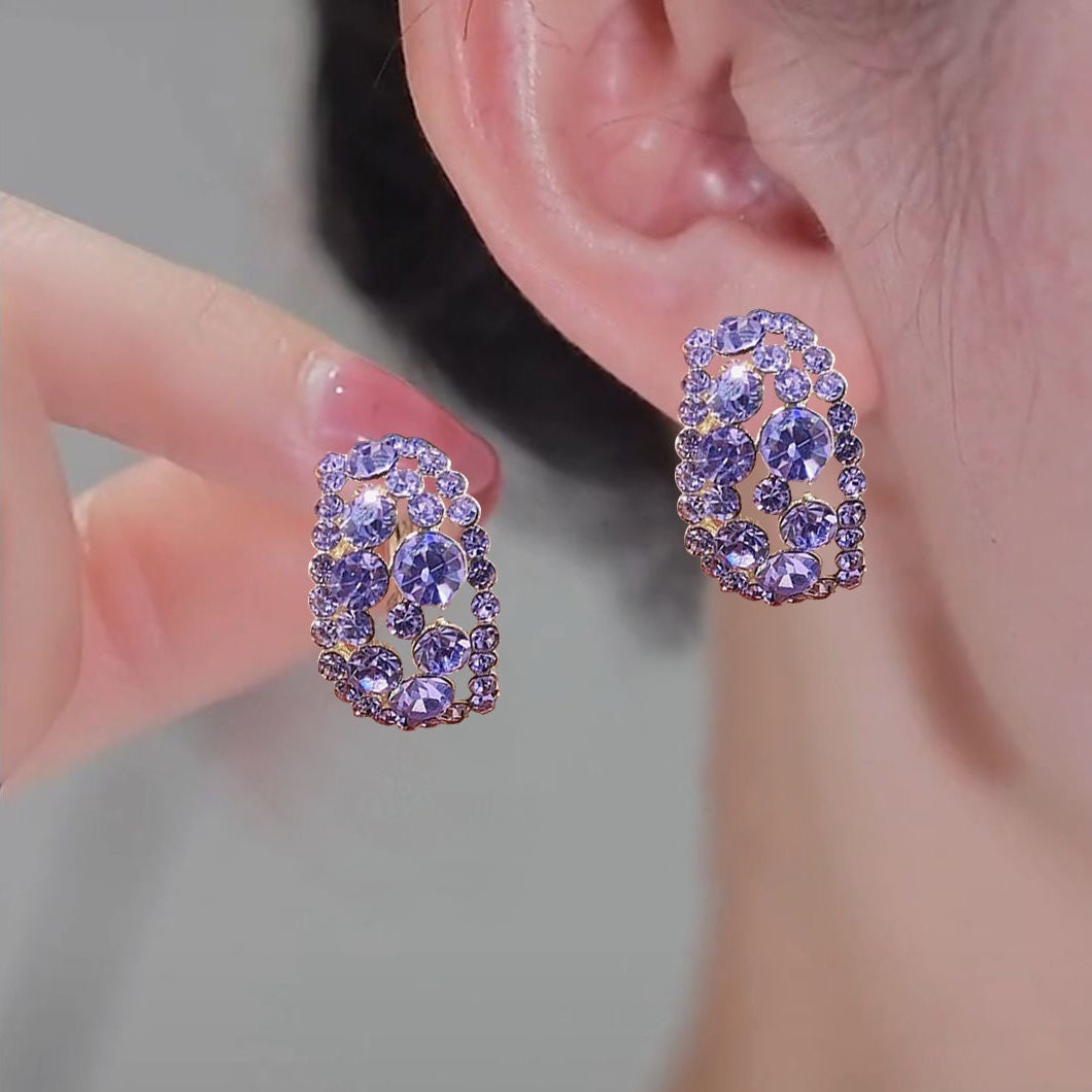 Boucles d'oreilles avec diamants