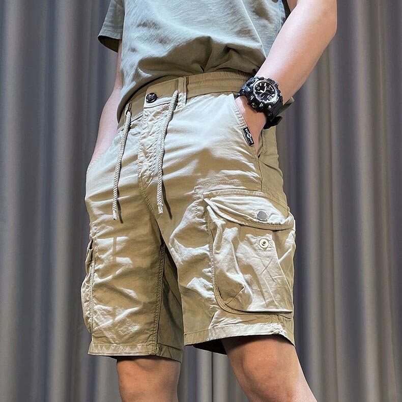 Short cargo décontracté pour homme, idéal pour la randonnée en plein air