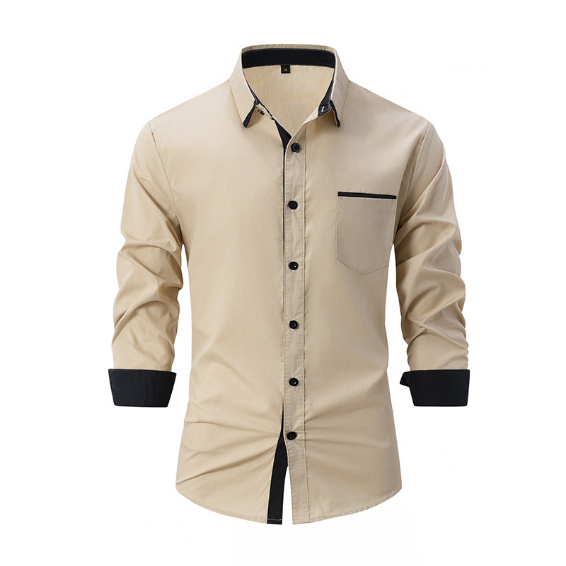 Chemise Business Slim Casual Color Block pour Homme🔥🔥Vente Fête des Pères - 49% de réduction