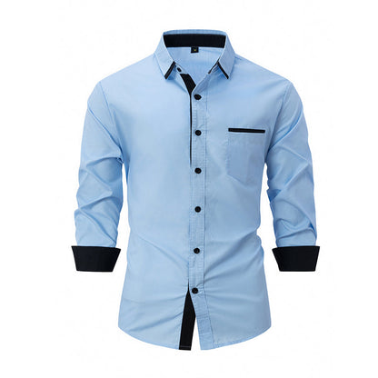 Chemise Business Slim Casual Color Block pour Homme🔥🔥Vente Fête des Pères - 49% de réduction