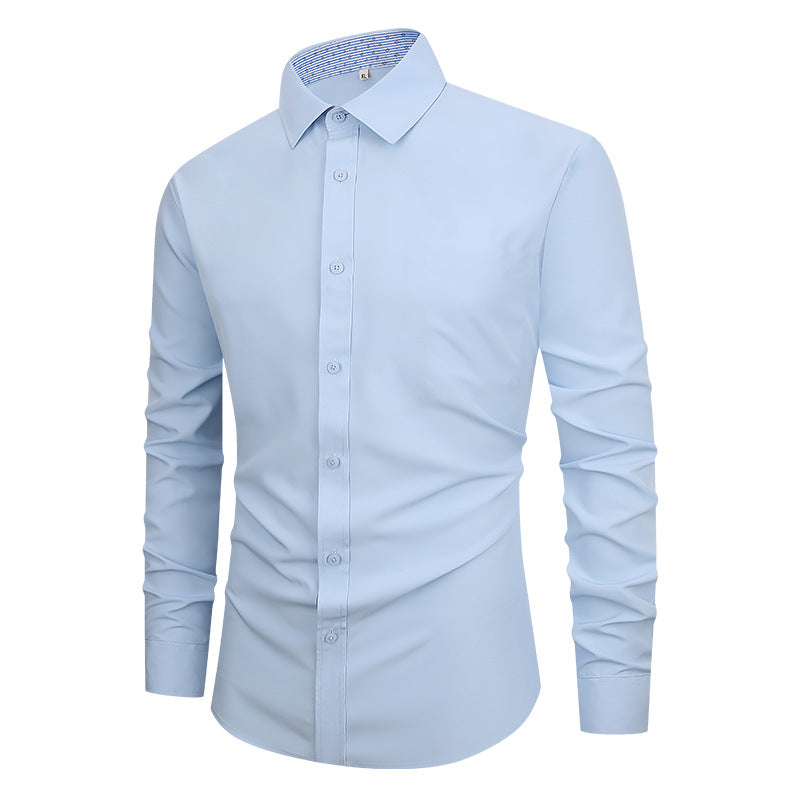 Chemise habillée stretch à manches longues coupe slim pour hommes🔥🔥Soldes Fête des Pères - 49% de réduction