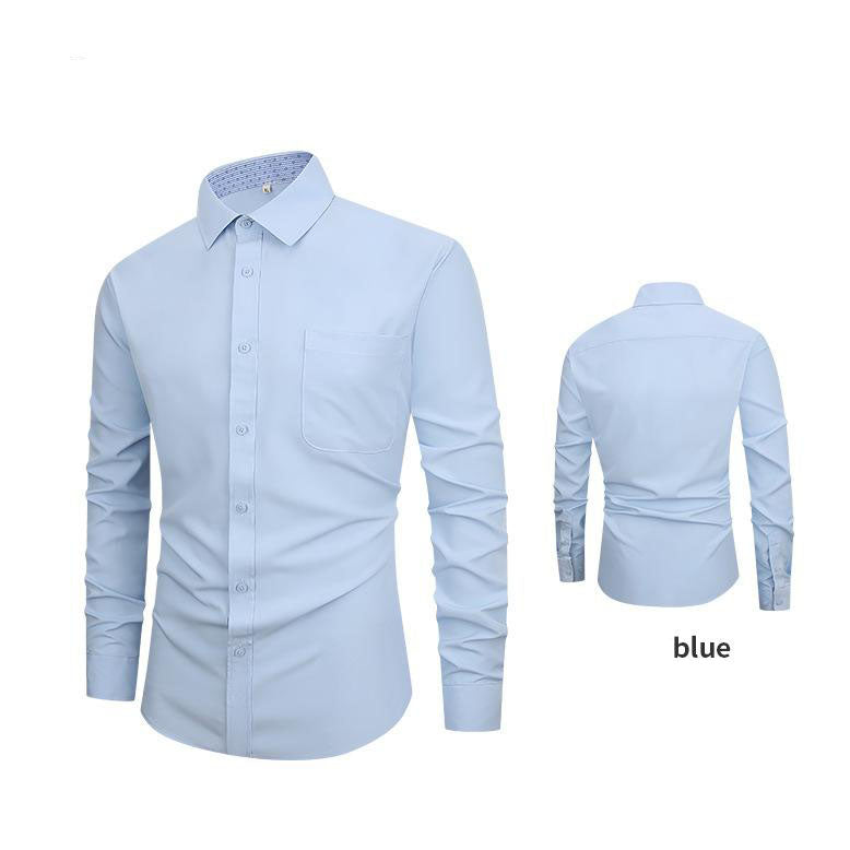 Chemise habillée stretch à manches longues coupe slim pour hommes🔥🔥Soldes Fête des Pères - 49% de réduction