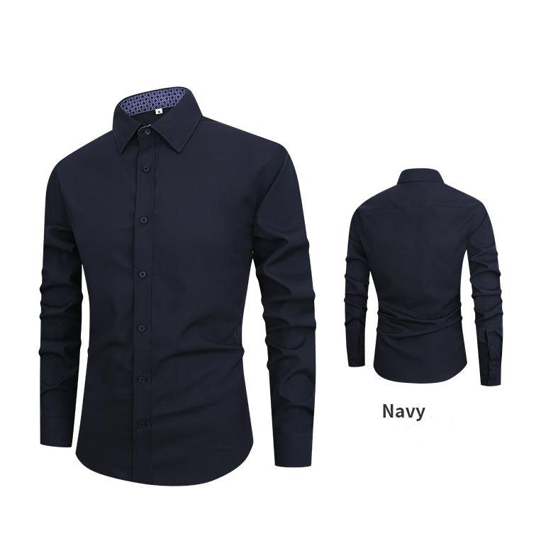 Chemise habillée stretch à manches longues coupe slim pour hommes🔥🔥Soldes Fête des Pères - 49% de réduction