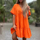 🌷50% de réduction pour une durée limitée🌷Robe à volants à col en V