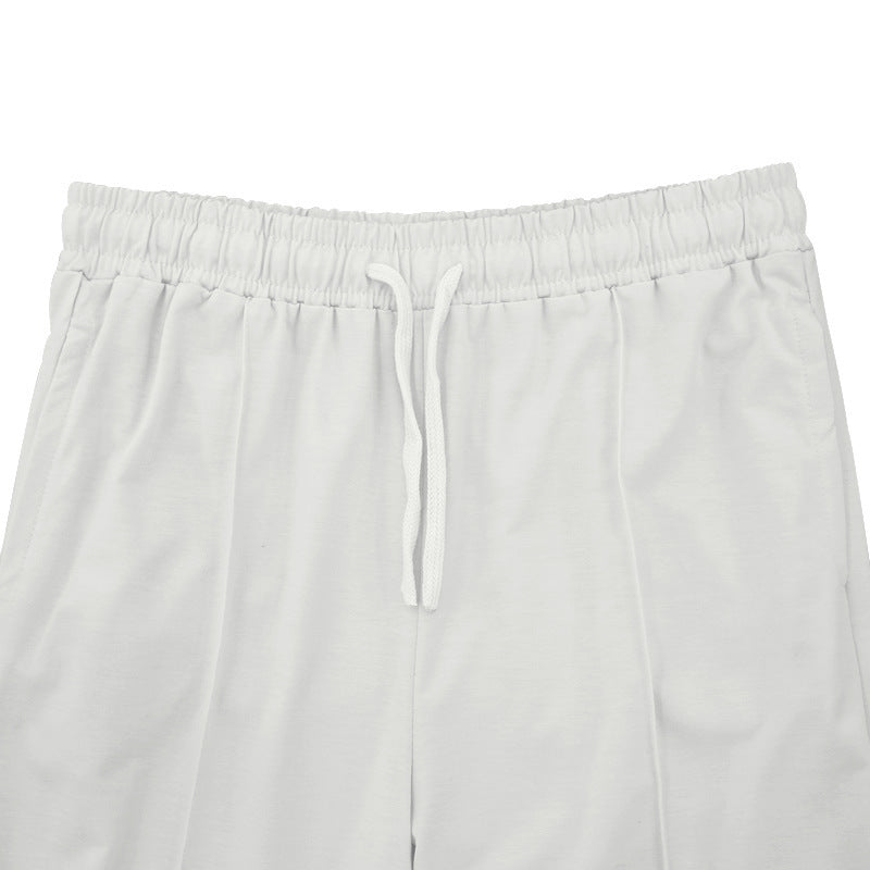 Pantalon droit à taille avec cordon de serrage pour hommes