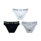 Slip Lettre Sexy à Rayures Colorées Sans Couture et Taille Basse pour Hommes