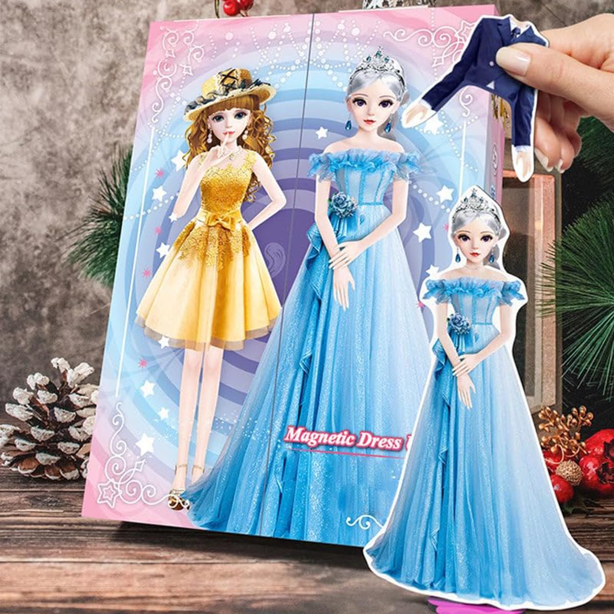 🎁Princesse magnétique Dress Up poupée de papier