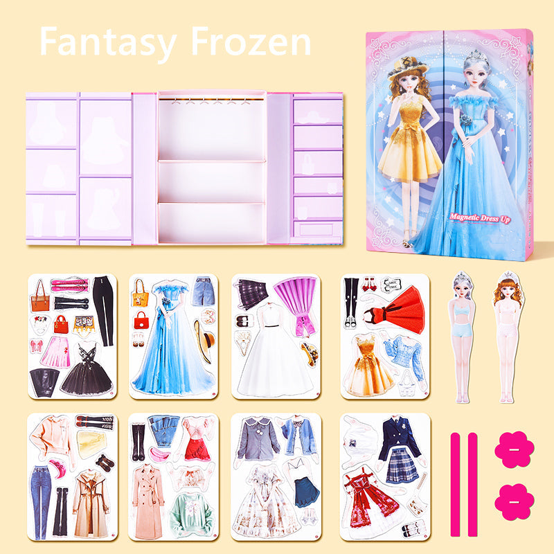🎁Princesse magnétique Dress Up poupée de papier