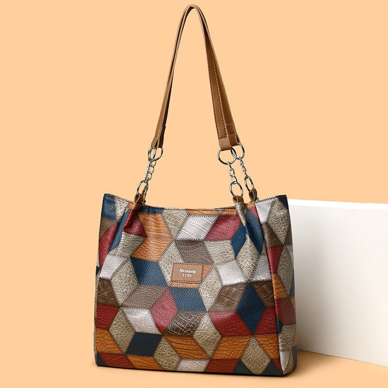 ✨ Sac Fourre-Tout Femme en Patchwork – Style Original, Élégant & Spacieux