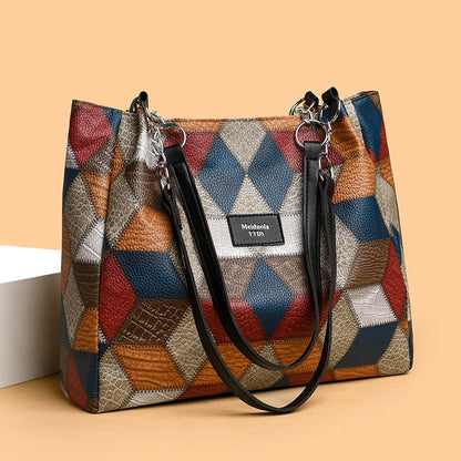 ✨ Sac Fourre-Tout Femme en Patchwork – Style Original, Élégant & Spacieux