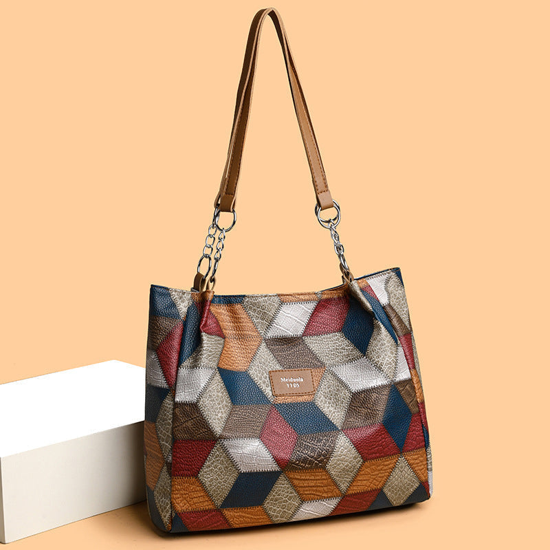✨ Sac Fourre-Tout Femme en Patchwork – Style Original, Élégant & Spacieux
