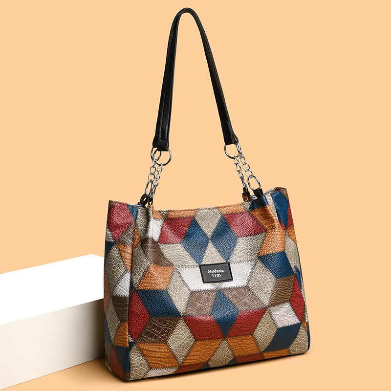 ✨ Sac Fourre-Tout Femme en Patchwork – Style Original, Élégant & Spacieux