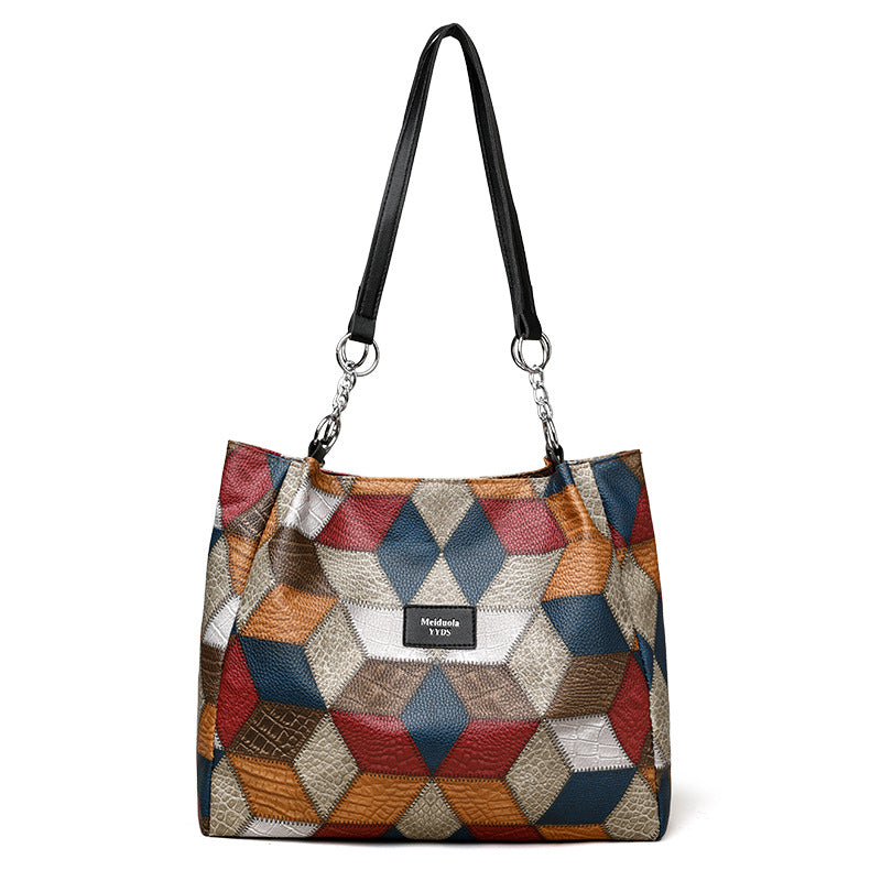 ✨ Sac Fourre-Tout Femme en Patchwork – Style Original, Élégant & Spacieux