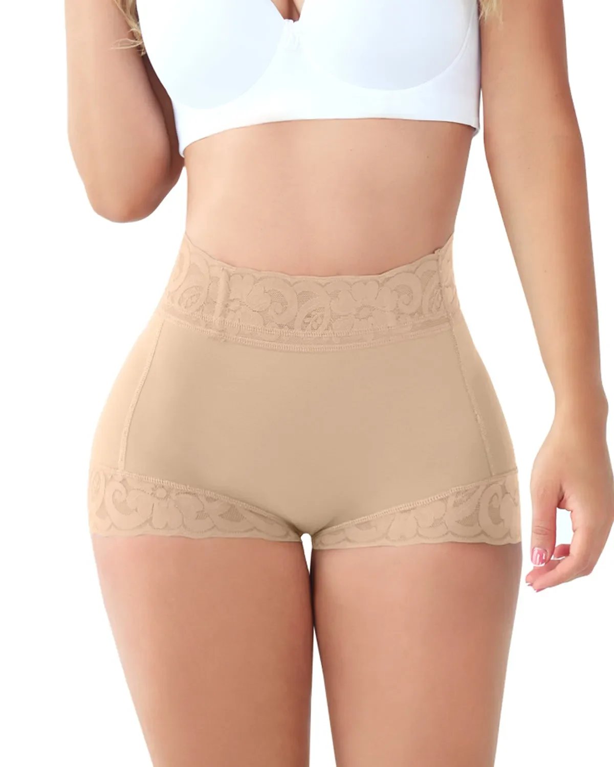 Culotte Modelante Féminine Classique en Dentelle pour Lifting des Hanches