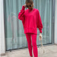 Ensemble 2 pièces pour femmes : Sweat-shirt imprimé à manches longues et legging