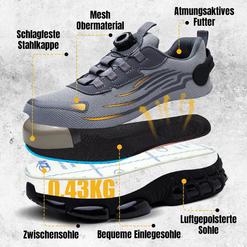 🔥👟 PROMO FLASH 50% ! Chaussures de Sécurité Anti-Perforation & Anti-Choc – Système de Serrage Rotatif, Idéales Chantier & Travail 🛡️