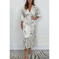 Robe midi à manches longues et col en V 🥰🥰 Vente chaude - 50% de réduction