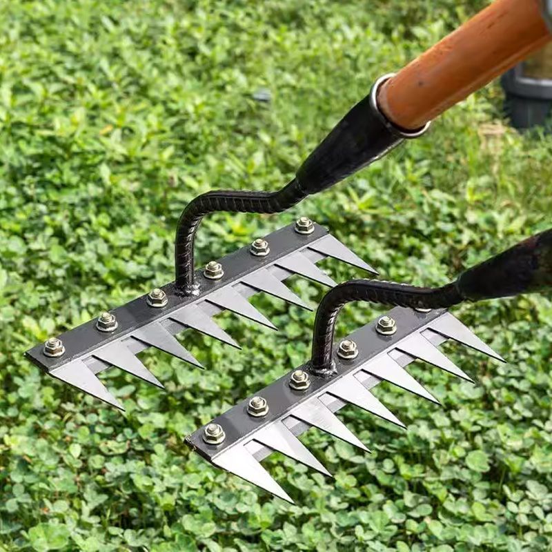💎 50% DE RÉDUCTION ! 💎 Râteau de Désherbage en Acier au Carbone – 5/6/7/8 Dents, Anti-Rouille & Multi-Usage pour Jardin 🌿🪛