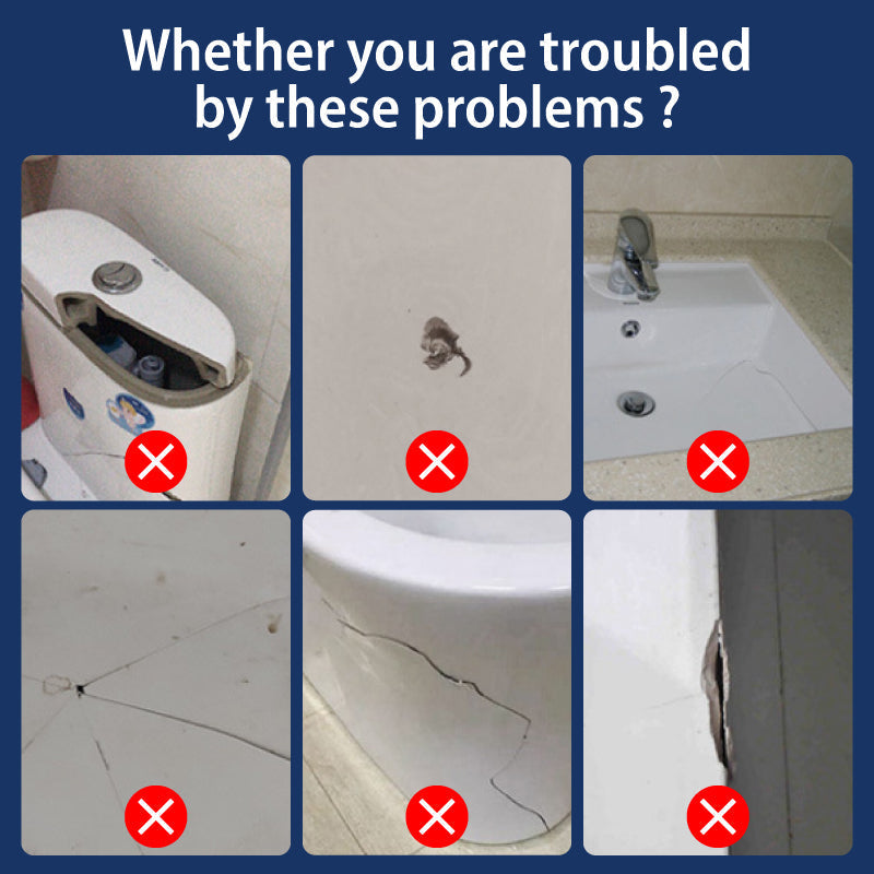 💧Adhésif de réparation multifonctionnel, imperméable et anticorrosion🔥 (convient aux carreaux de sol en céramique, aux murs et aux plans de travail de cuisine) permet de gagner du temps et de réduire les coûts.