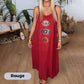 ⏰Offre à durée limitée🔥Robe longue sans manches pour femmes avec impression de l'œil