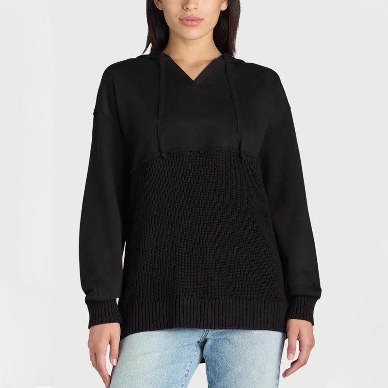 Sweat à capuche patchwork unique et chic pour femme