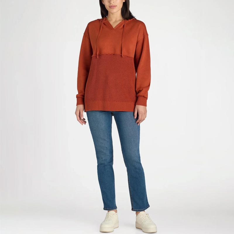 Sweat à capuche patchwork unique et chic pour femme