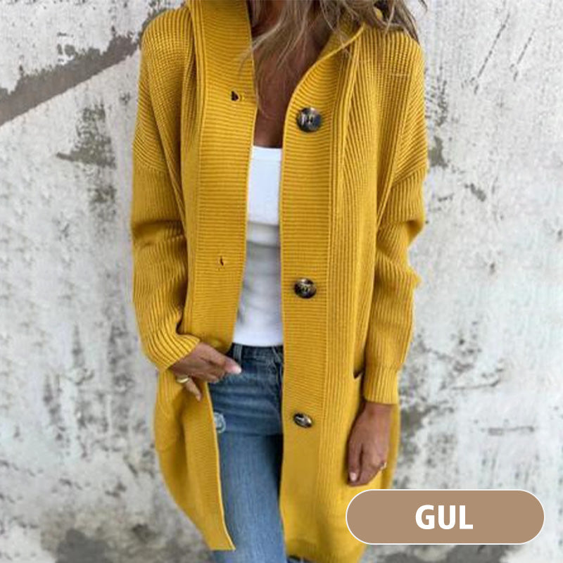 🥳Chaude vente 50% de réduction🌸Veste en tricot à boutons avec capuche pour femmes